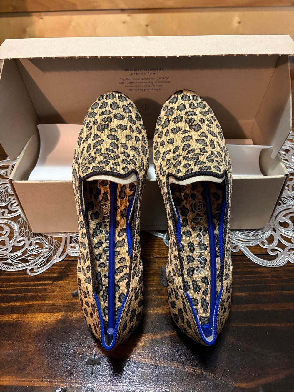 NEW Rothy’s Spotted Leopard Women’s Flats 8